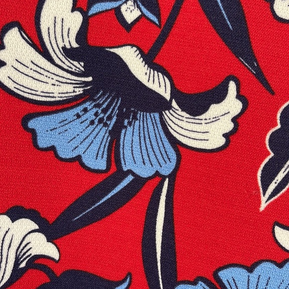 J. Crew Factory Floral Print Pencil Skirt - Red/Navy - size 8 - Picture 2 of 7